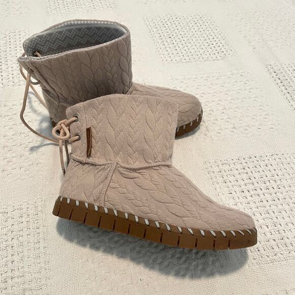 Muk Luks Flexi Hoboken knit boot blush size 6 900459 - Picture 6 of 10